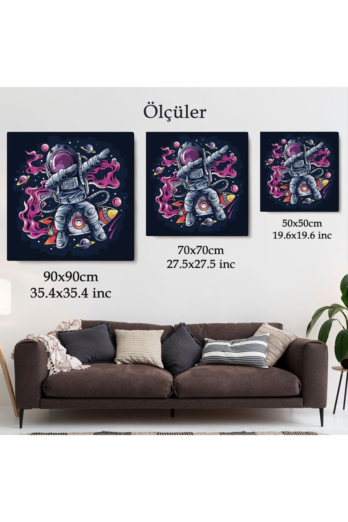 Dans Eden Astronot Kanvas Tablo-5069