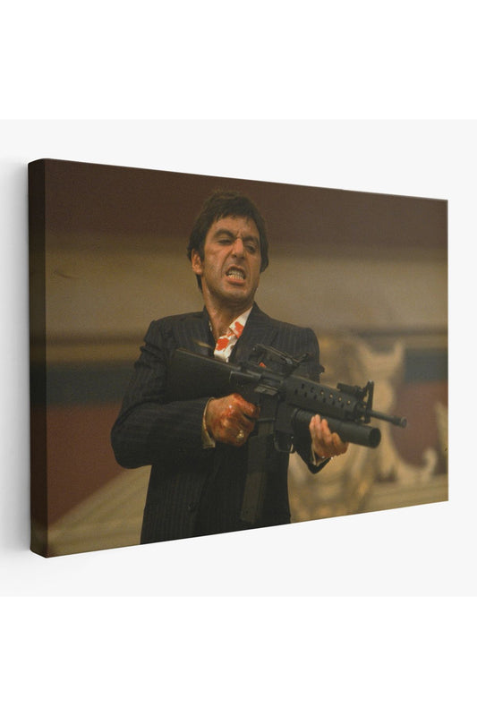 Scarface Alpacino İtalyan Mafya Kanvas Tablo-5147
