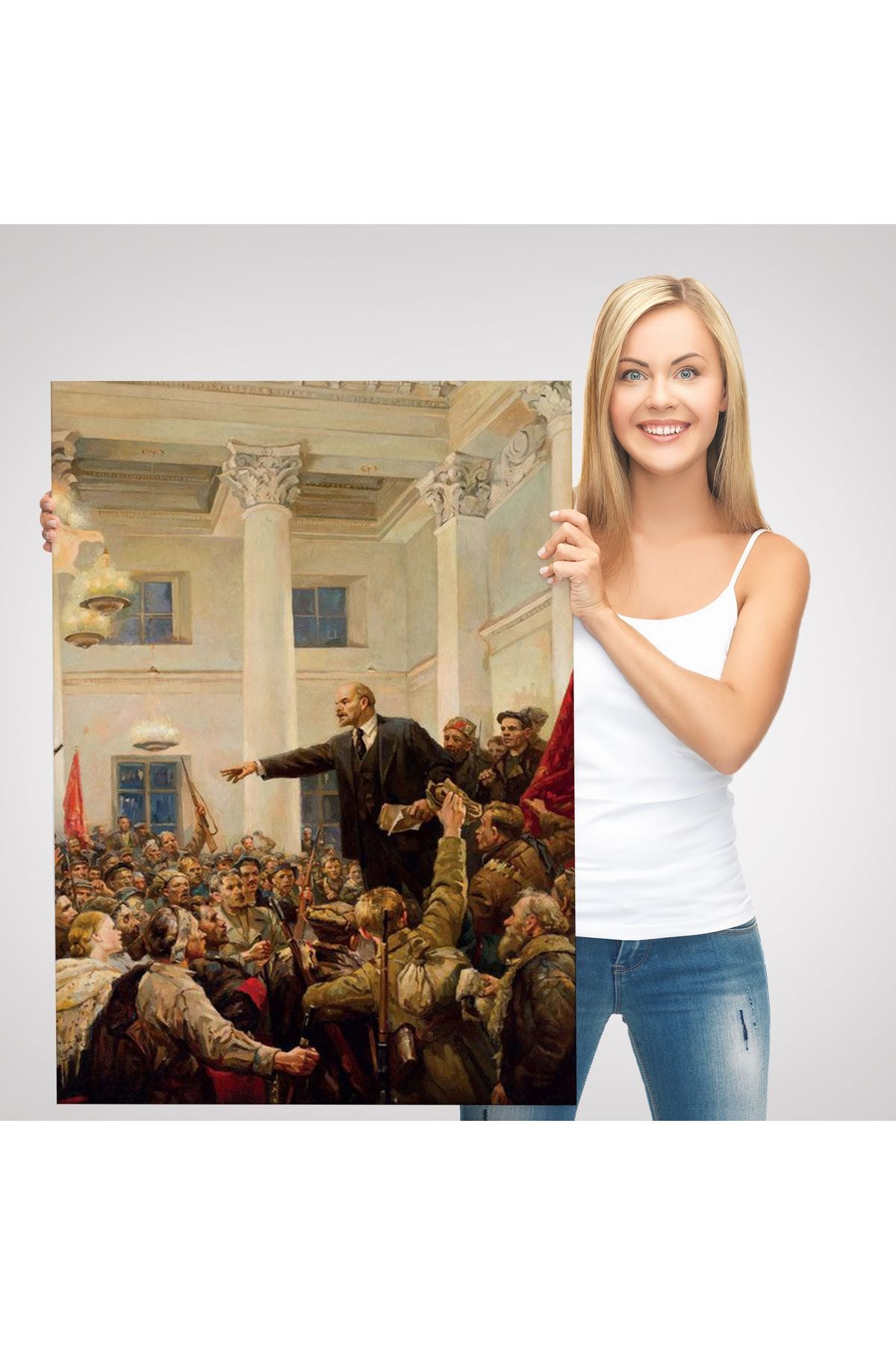 Lenin Petersburg'da Sovyetlerin İktidarını İlan Ediyor Tablo-6169