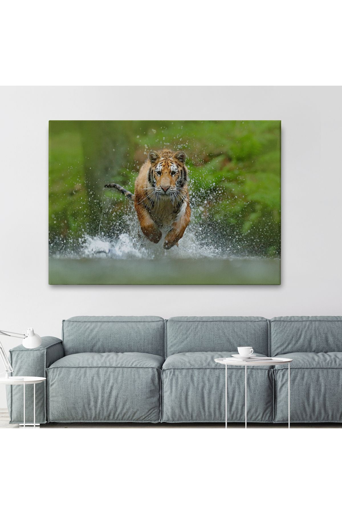 Koşan Kaplan Dekoratif Kanvas Tablo 1142