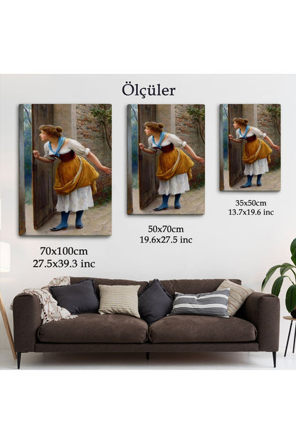 Eugene de Blaas'ın Kulak Misafiri Reprodüksiyon Tablosu-6276