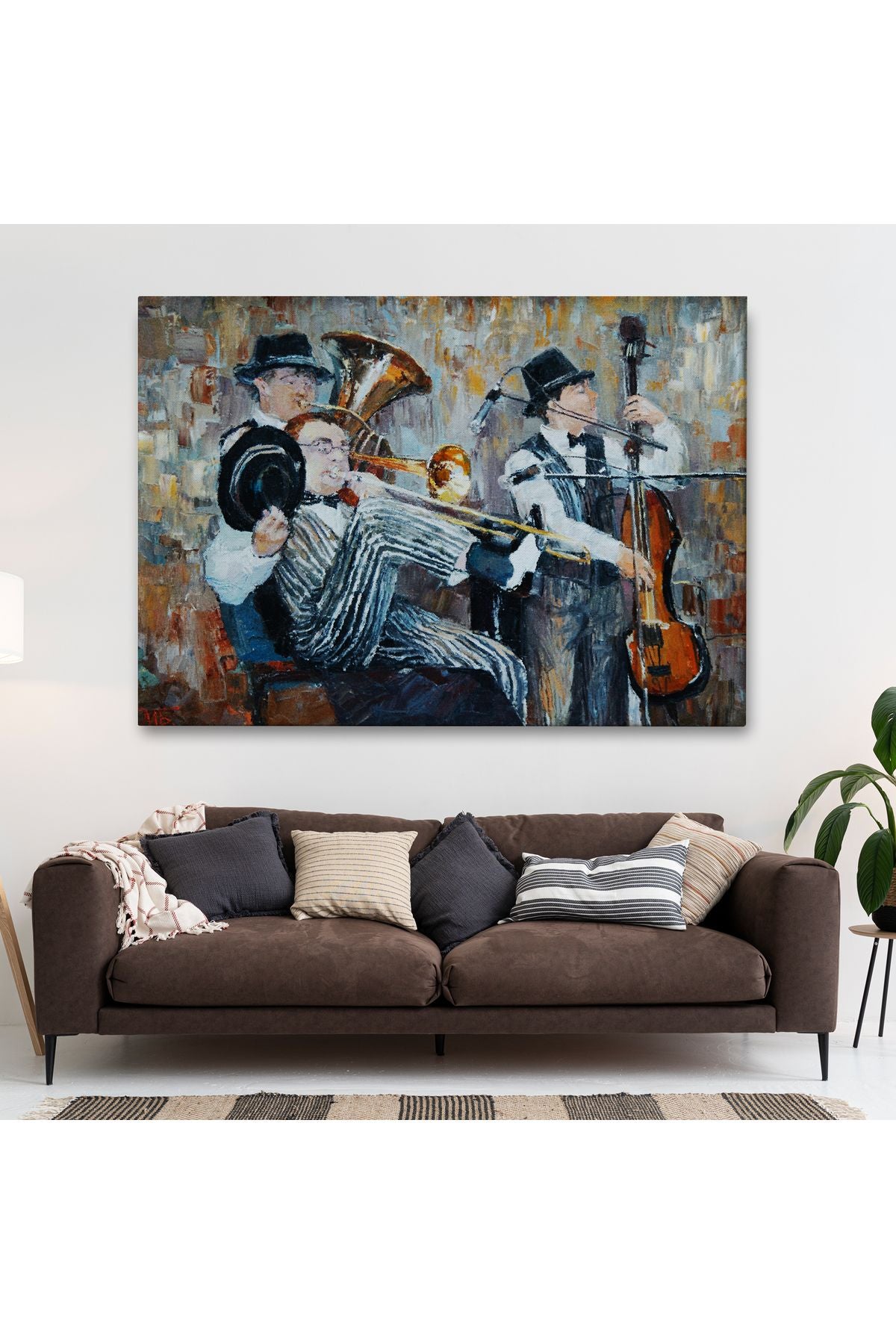 Özel Tasarım, Dekortif  BaskıMüzik Çalan Orkestra Dekoratif Duvar Tablosu-3743