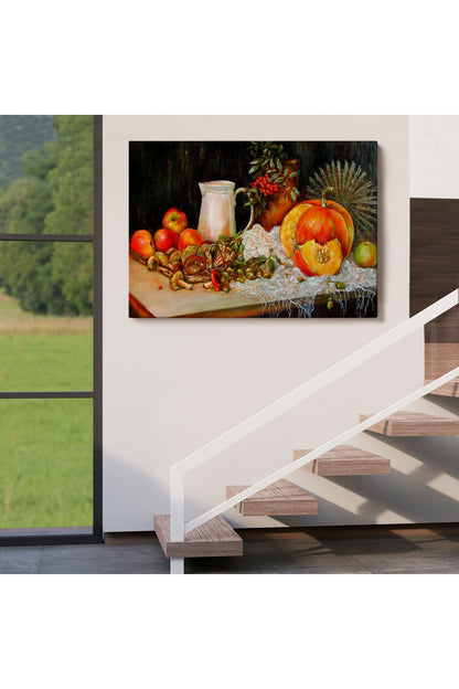 Masa Üstündaki Meyveler Yağlı Boya Görünümlü Tablo-1214