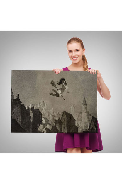 Amerikan Kabusları Tablo, Şabat Ayini, Cadı Uçuşu Kanvas Tablo, Wiccan Sihirli Dekor-5374