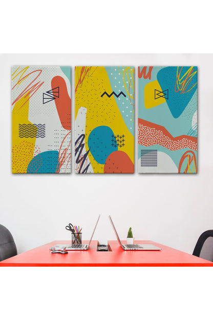 Modern Soyut Görünümlü Dekoratif Kanvas Duvar Tablosu-3577
