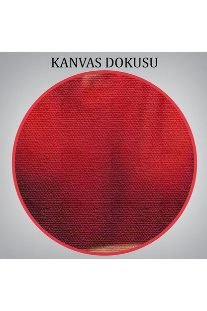 Dekoratif Kanvas Tablo-Balık ve Kırmızı Kıyafetli Kız Duvar Tablosu 6264