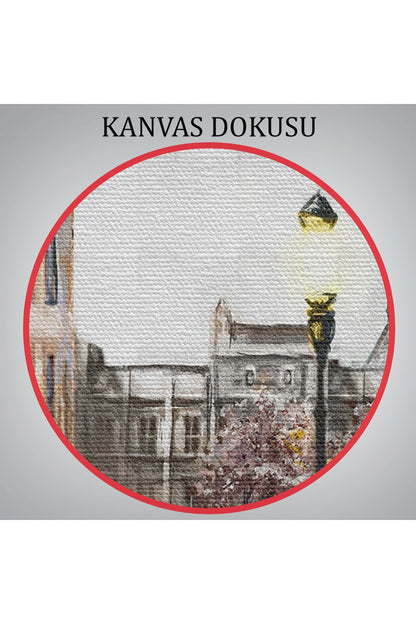 DB HG Eyfel Manzarası Yağlıboya Görünüm Dekoratif Kanvas Duvar Tablosu-3554