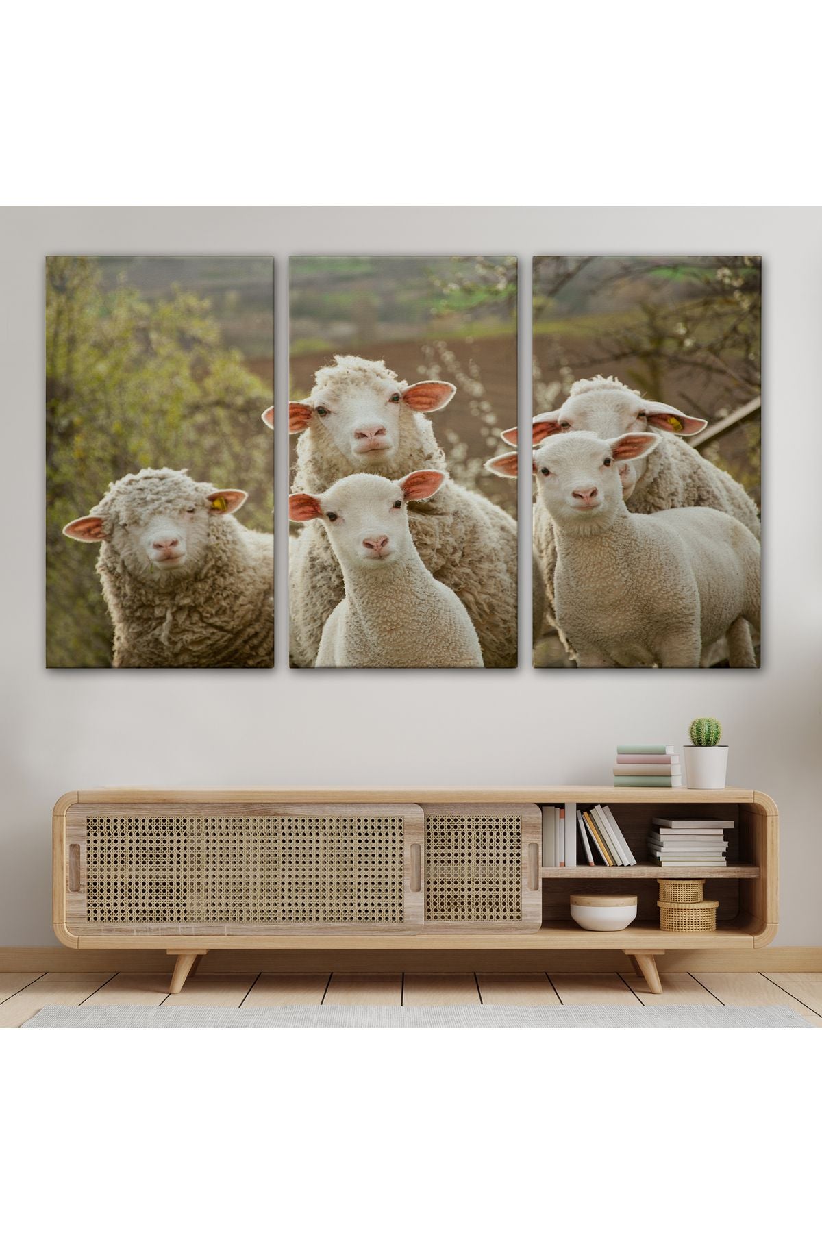 Dekoratif Duvar Tablosu- Koyun Kuzu, Hayvan Temalı 1119
