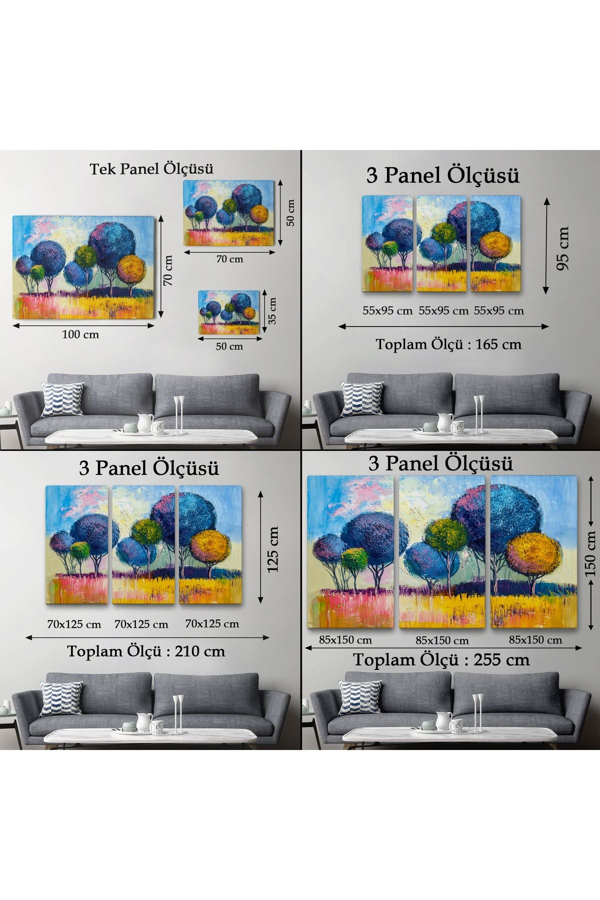 Bahçe Çiçeği Dekoratif Kanvas Duvar Tablosu-3594