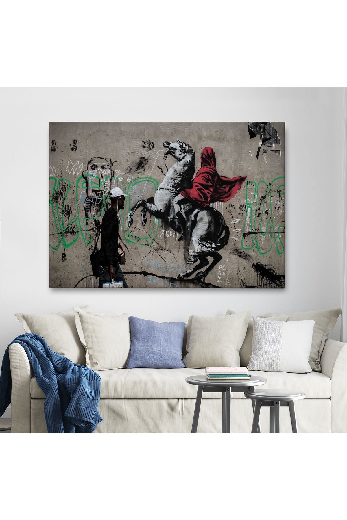 Banksy Napolyon Geçişi Alpler Kanvas Tablosu-5094