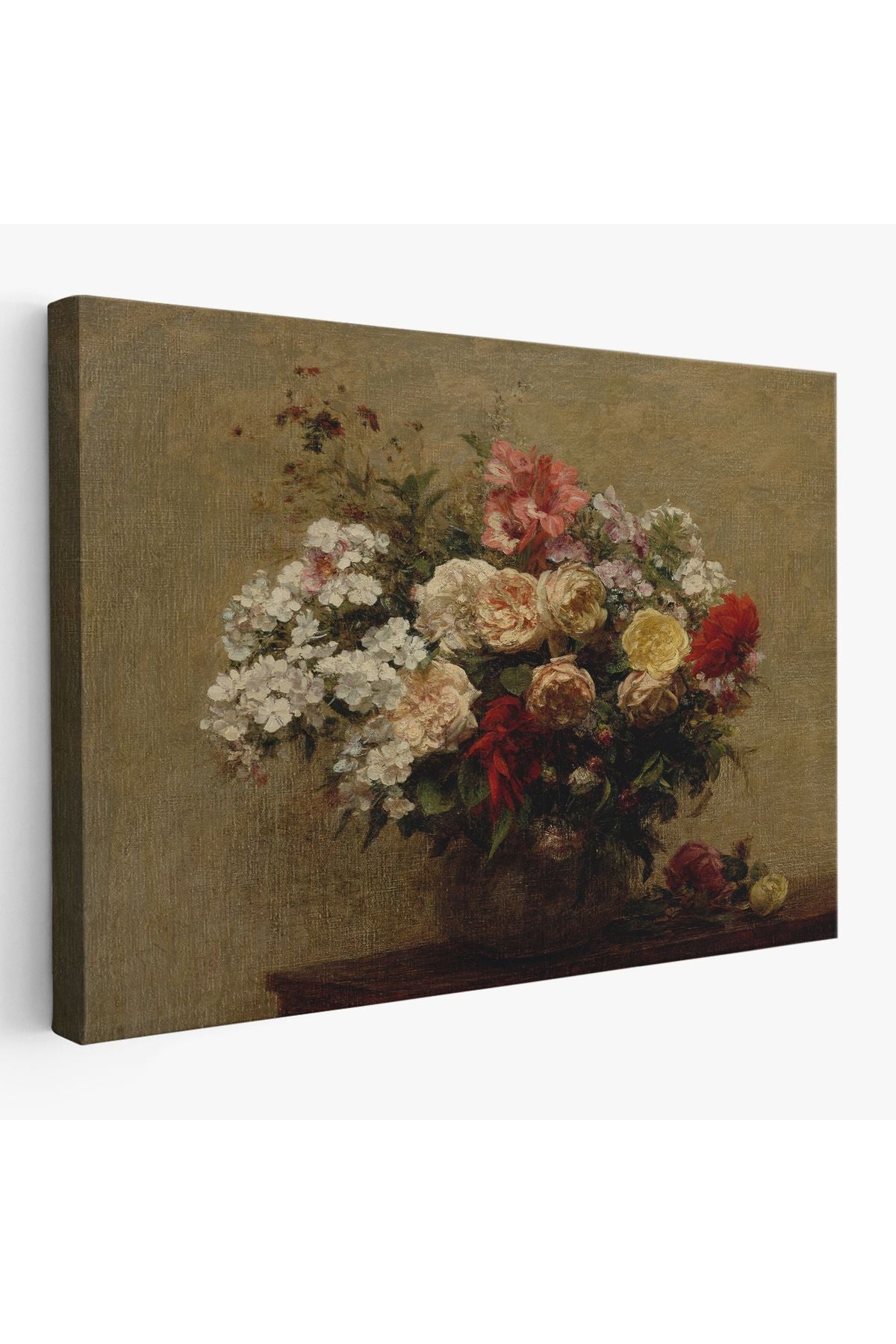 YB HG Vazodaki Renkli Çiçekler Duvar Tablosu-3493