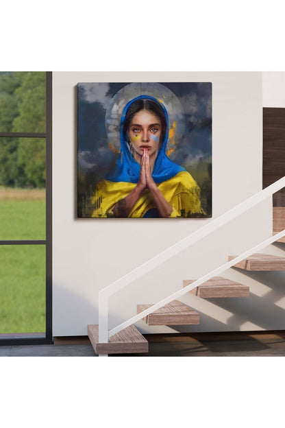 Dünya Barışı İçin Dua Eden Kadın Tablo-5867