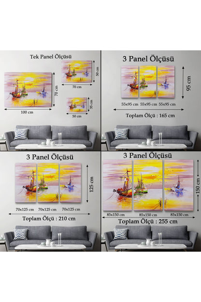 Venedik İtalya Yağlıboya Görünüm Dekoratif Kanvas Duvar Tablosu-3487