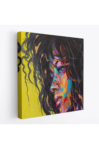 Renkli Kadın Kanvas Tablo-5905