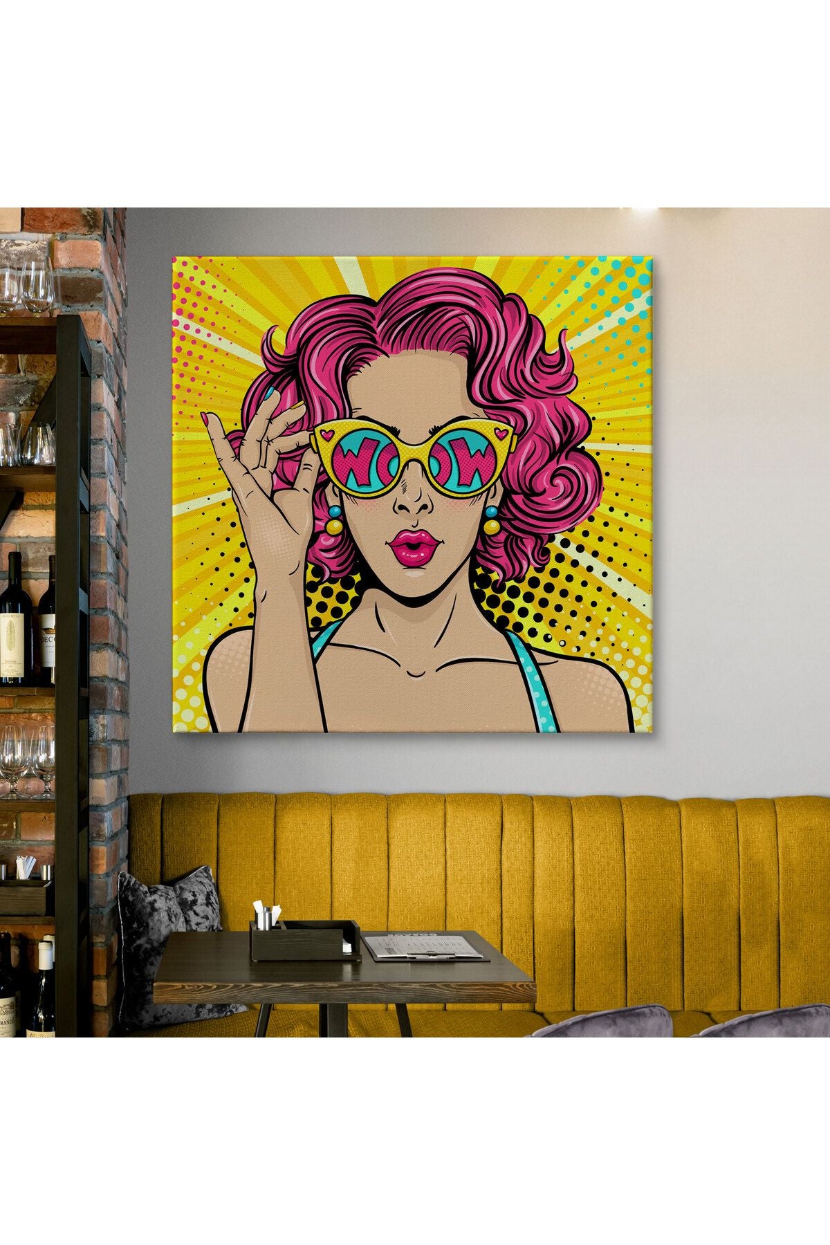 Retro Çizgi Roman Kadını Dekoratif Kanvas Duvar Tablosu-5837