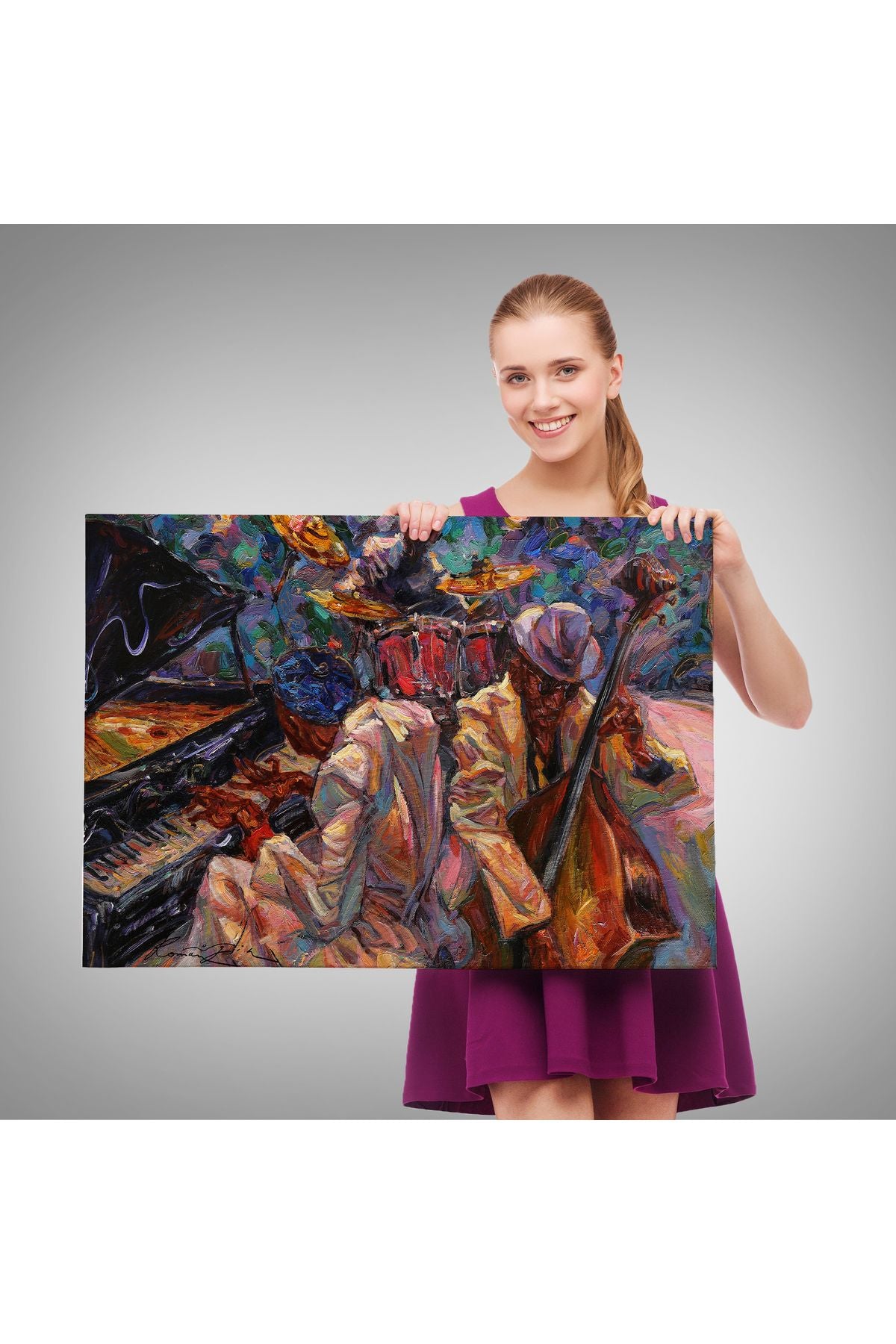 OZ Caz Müzİği Yapan Grup Duvar Tablosu-1216