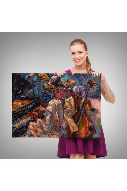 OZ Caz Müzİği Yapan Grup Duvar Tablosu-1216