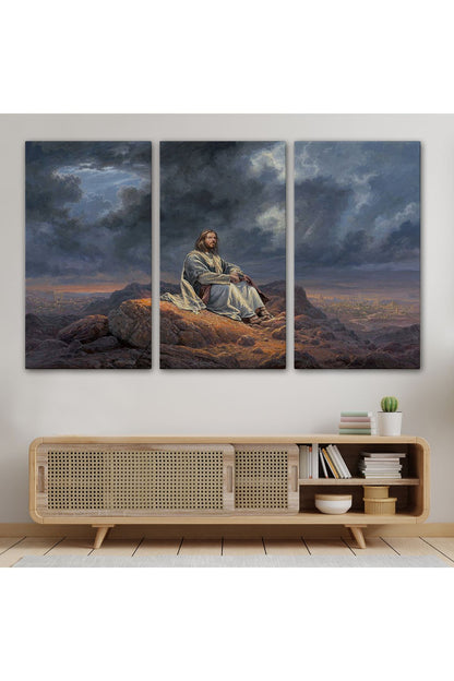 SZ KVS1-Dekoratif Duvar Tablosu-İsa Mesih Jesus Christ Kanvas Tablo 6540