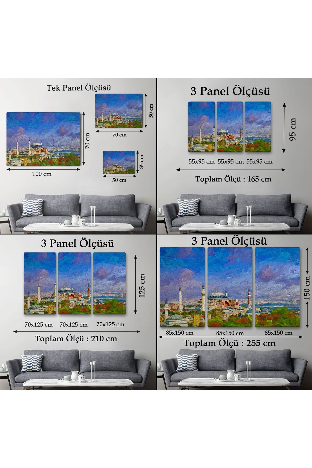 Ayasofya Camii Yağlıboya Görünüm Kanvas Duvar Tablosu-3690