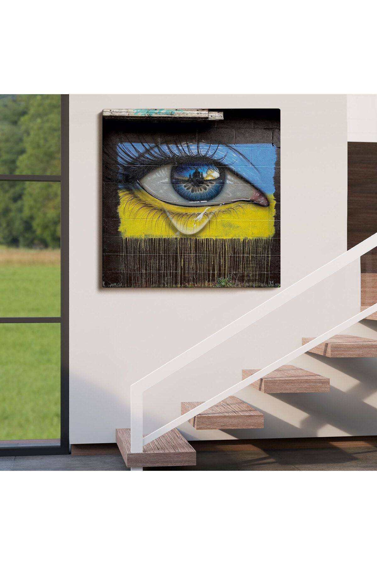 Ukrayna ve Rusya Savaşını Simgeleyen Kanvas Tablo, Ukrayna'nın Gözyaşları Kanvas Tablo-5323