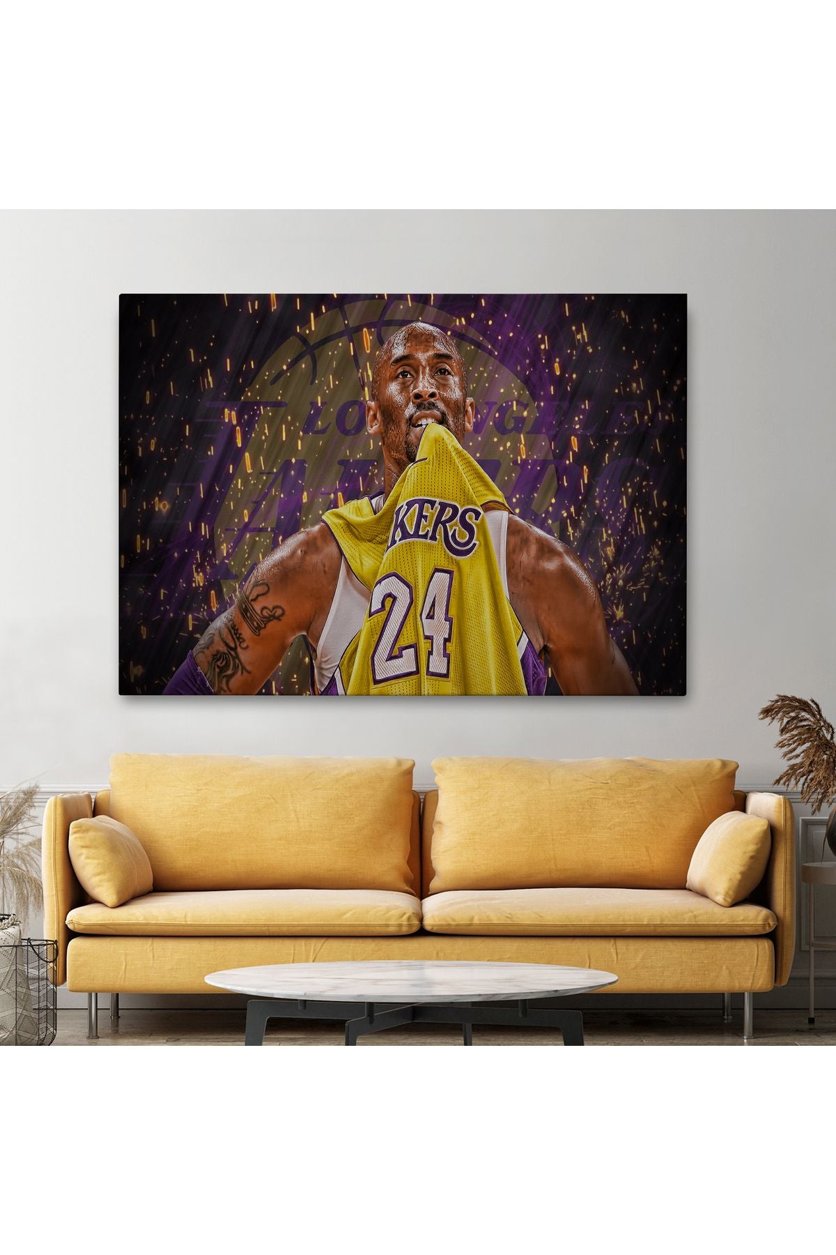 Kobe Bryant Los Angeles Lakers Kanvas Tablo / Black Mamba-5151