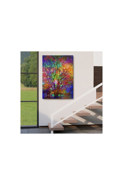 Sanatsal Cam Ağaç Kanvas Tablosu-6220