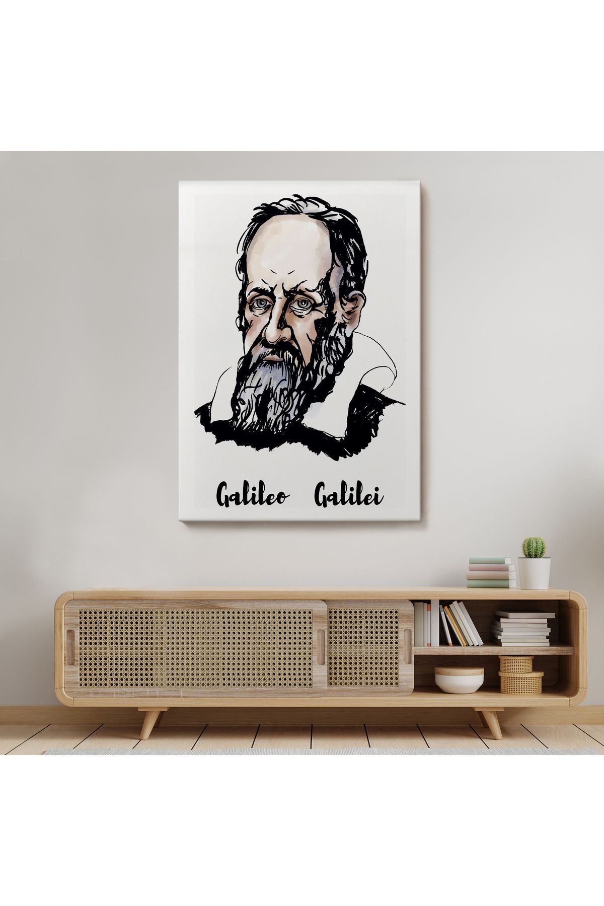Galileo Galilei Dekoratif Kanvas Tablo-5915