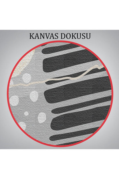 Geometrik Formda Soyut Desenler Dekoratif Kanvas Tablo-5182