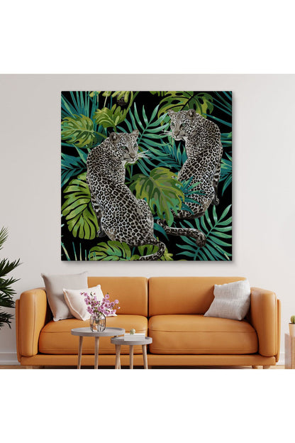 Leoparlar Dekoratif Kanvas Tablo-5813