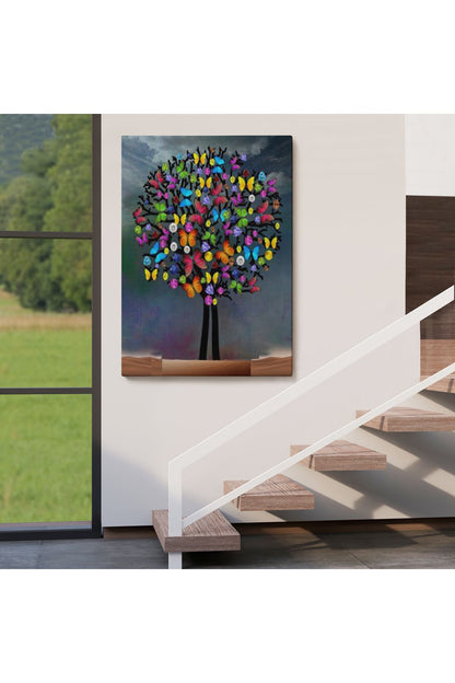 Kanvas Tablo, Duvar Dekoru, Kelebek Ağacı 6050 BUNGKNV