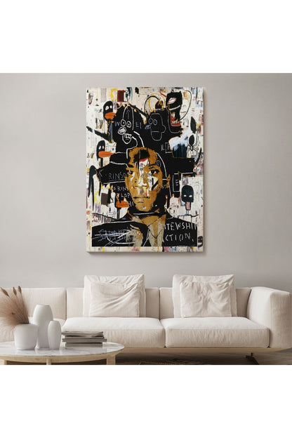 Jean Michel Basquiat'ın Kendi Portresi Kanvas Tablo-4968