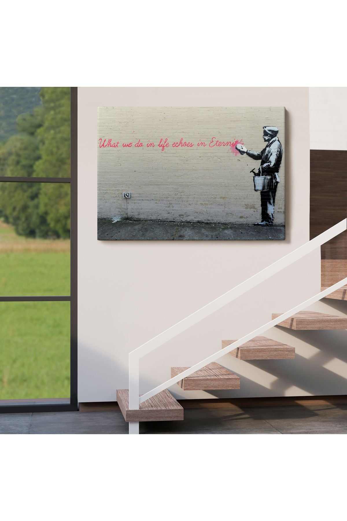 Bansky'nin Hayatta Yaptiklarimiz Ebediyette Yankilanir Yazılı Eseri Tablo-5007