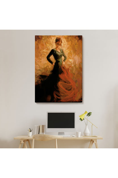 Flamenko Dansçısı Kadın Dekoratif Duvar Tablosu-6425
