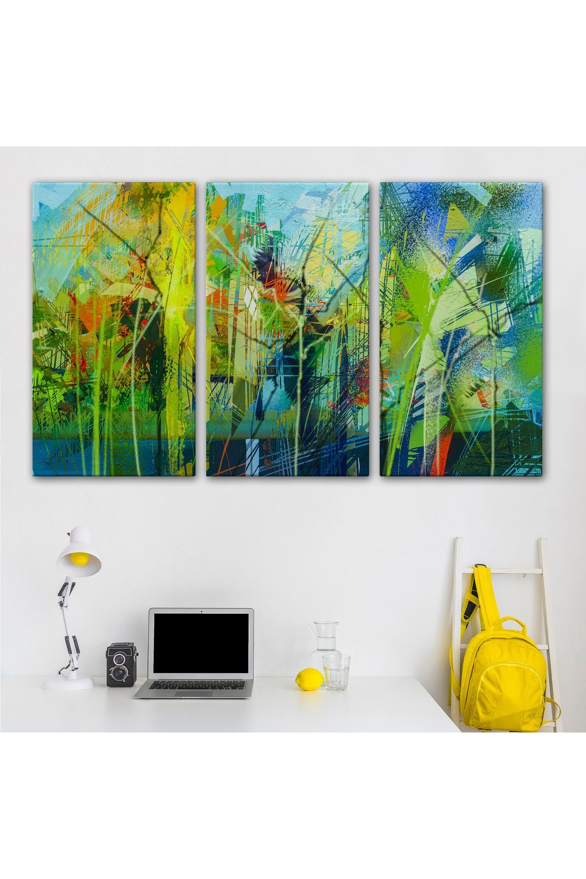 Soyut Yağlıboya Görünüm Dekoratif Kanvas Duvar Tablosu-3553