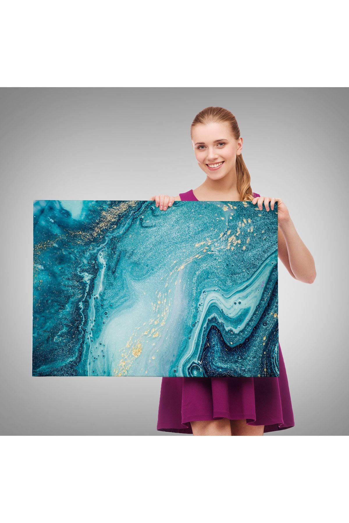 Soyut Okyanus Derinlikleri Duvar Tablosu-1218