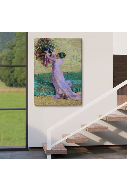 Vazo Yerleştiren Kız Osman Hamdi Bey Kanvas Tablo-5295