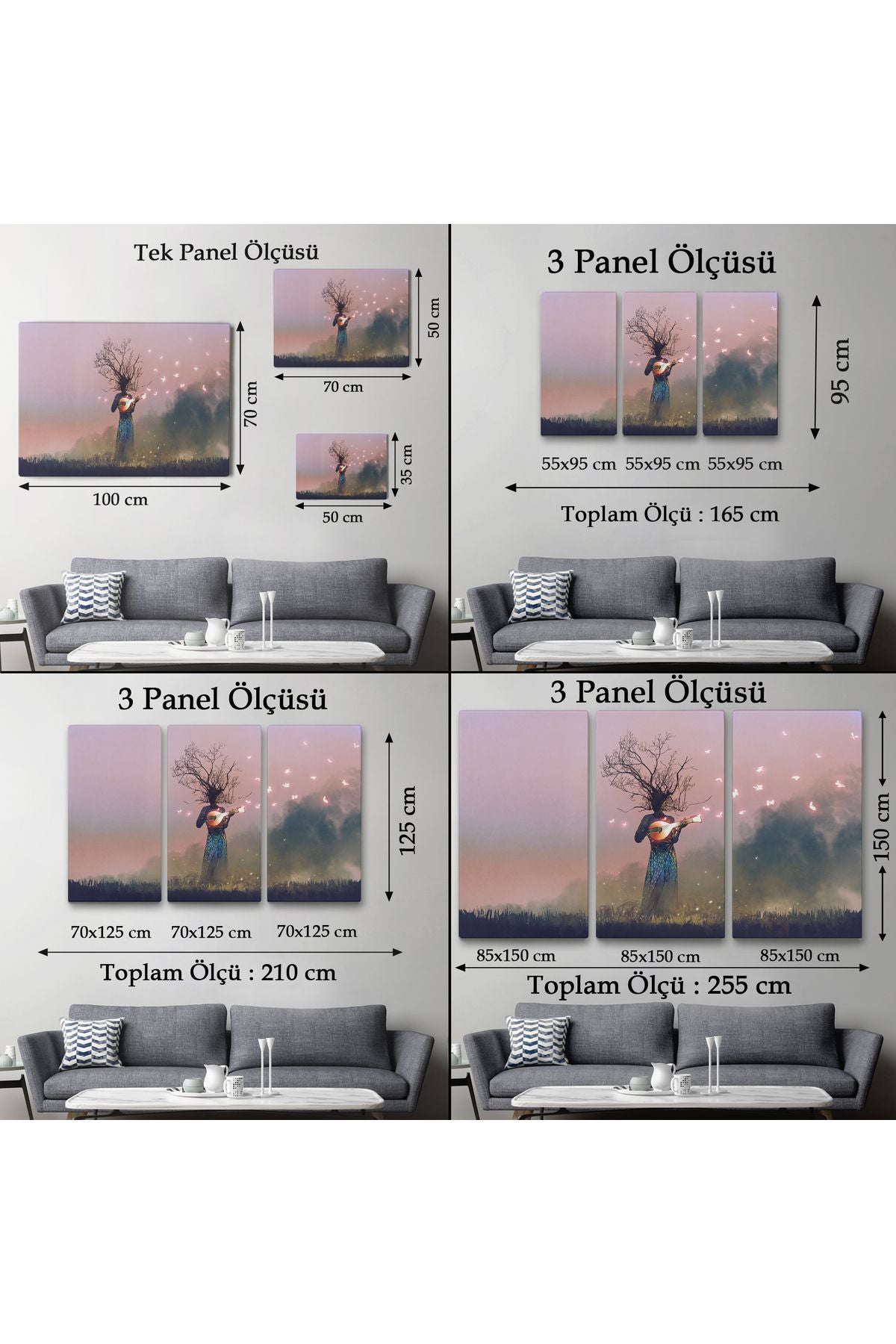 YB Geceyarısı Ud Çalan Kadın Kanvas Tablo-3593