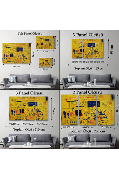 Jean Michel Basquiat, Hollywood Africans 1983 Kanvas Tablo-5058
