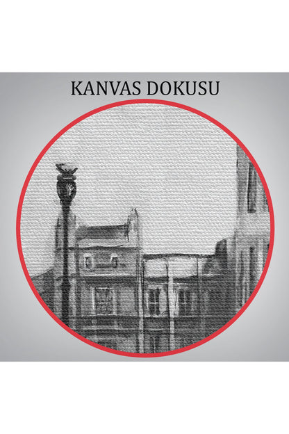 Ingiltere Londra Yağlıboya Görünüm Dekoratif Tablo-3543