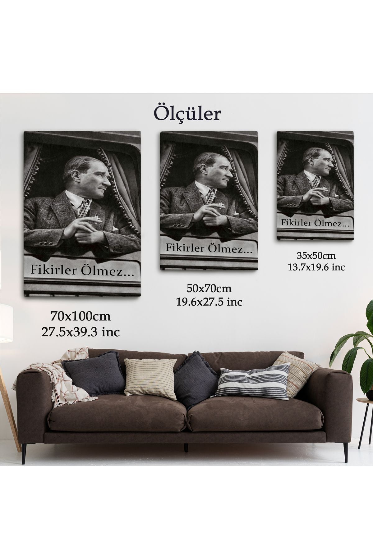 Atatürk'ün Doğu Ekspresinde Fotoğrafı Duvar Tablosu-6222