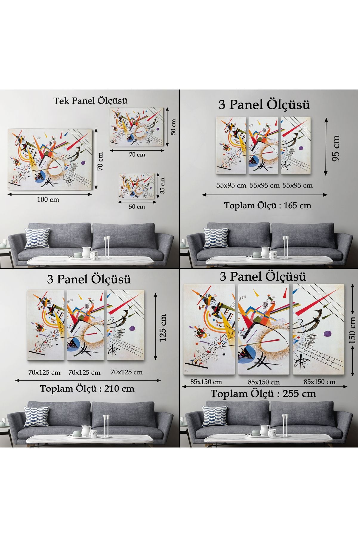 Renkli Gerçeküstü Dekoratif Duvar Tablosu-6615