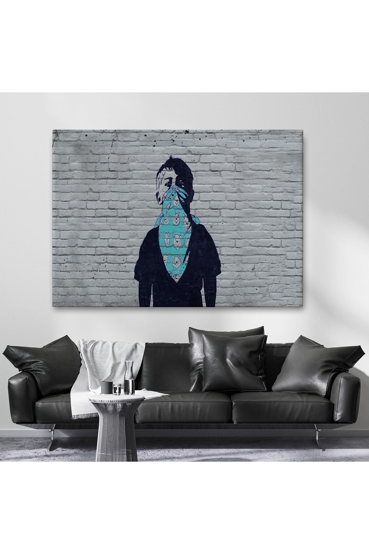 Bansky Anarşist Çocuk Kanvas Tablosu-5025