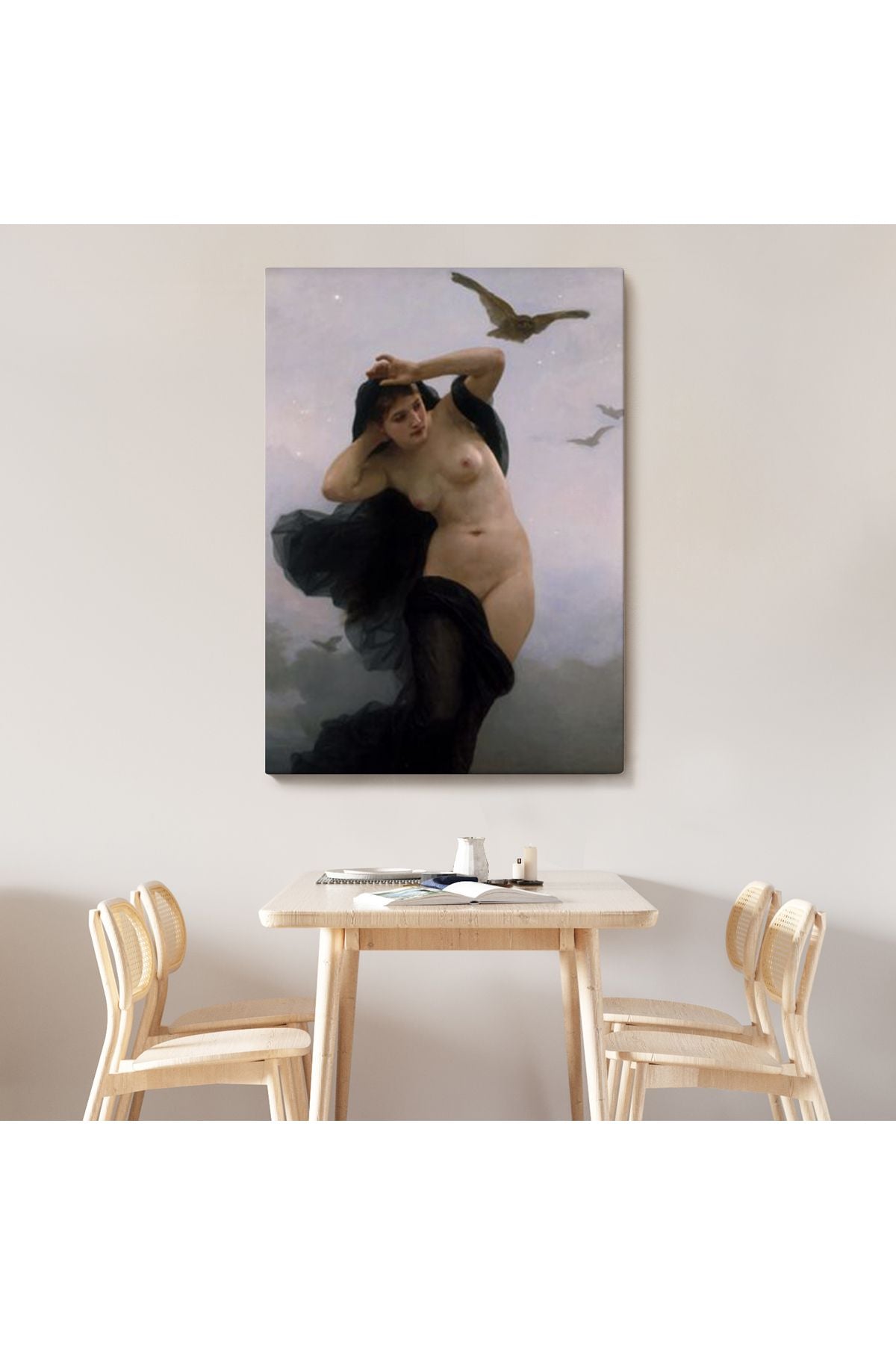 HG William-Adolphe Bouguereau The Night Duvar Tablosu-6066