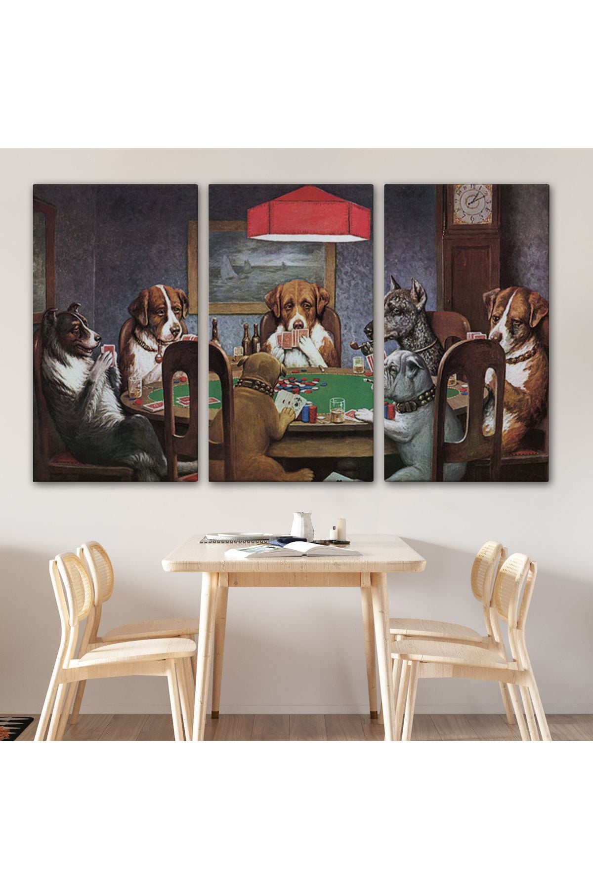 Cassius Marcellus Coolidge - Poker Oynayan Köpekler Eseri Kanvas Tablo-5170