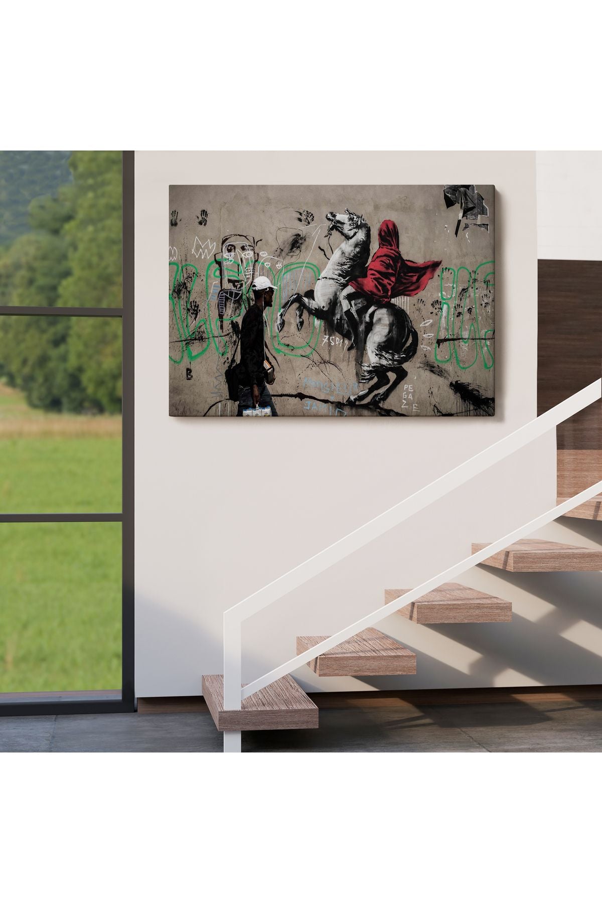 Banksy Napolyon Geçişi Alpler Kanvas Tablosu-5094