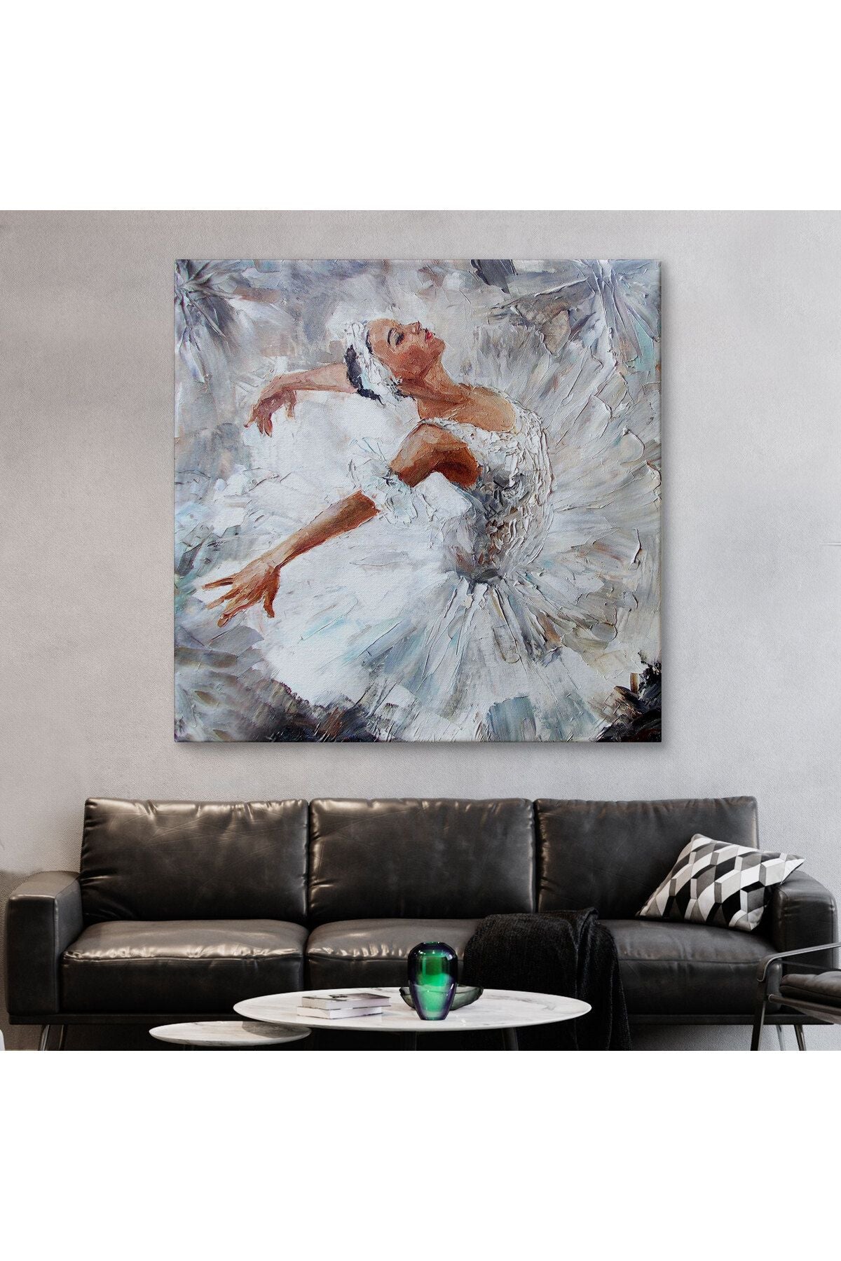 mstseri001 Balerin Kız Yağlıboya Görünüm Dekoratif Kanvas Duvar Tablosu-5824