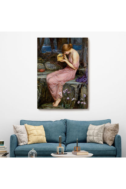 Psyche Altın Kutuyu Açıyor Yunan Mitolojisi Duvar Tablosu-6261