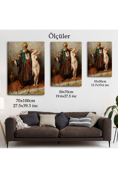 SZ KVS1-Dekoratif Duvar Tablosu-Çıplak Arap Cariye Kanvas Tablo 6136