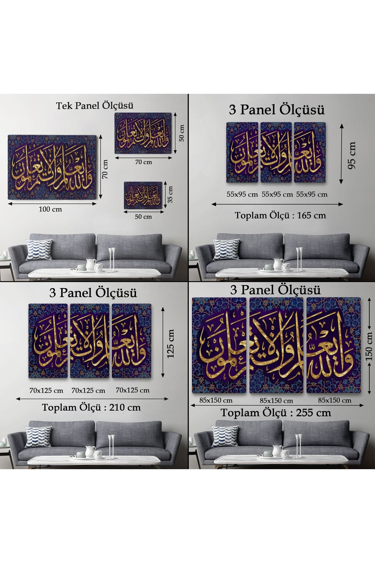 O Rab ki Kalemle Yazmayı Öğretti (Alak Suresi 4.Ayet) Yazılı Kanvas Tablo-3345