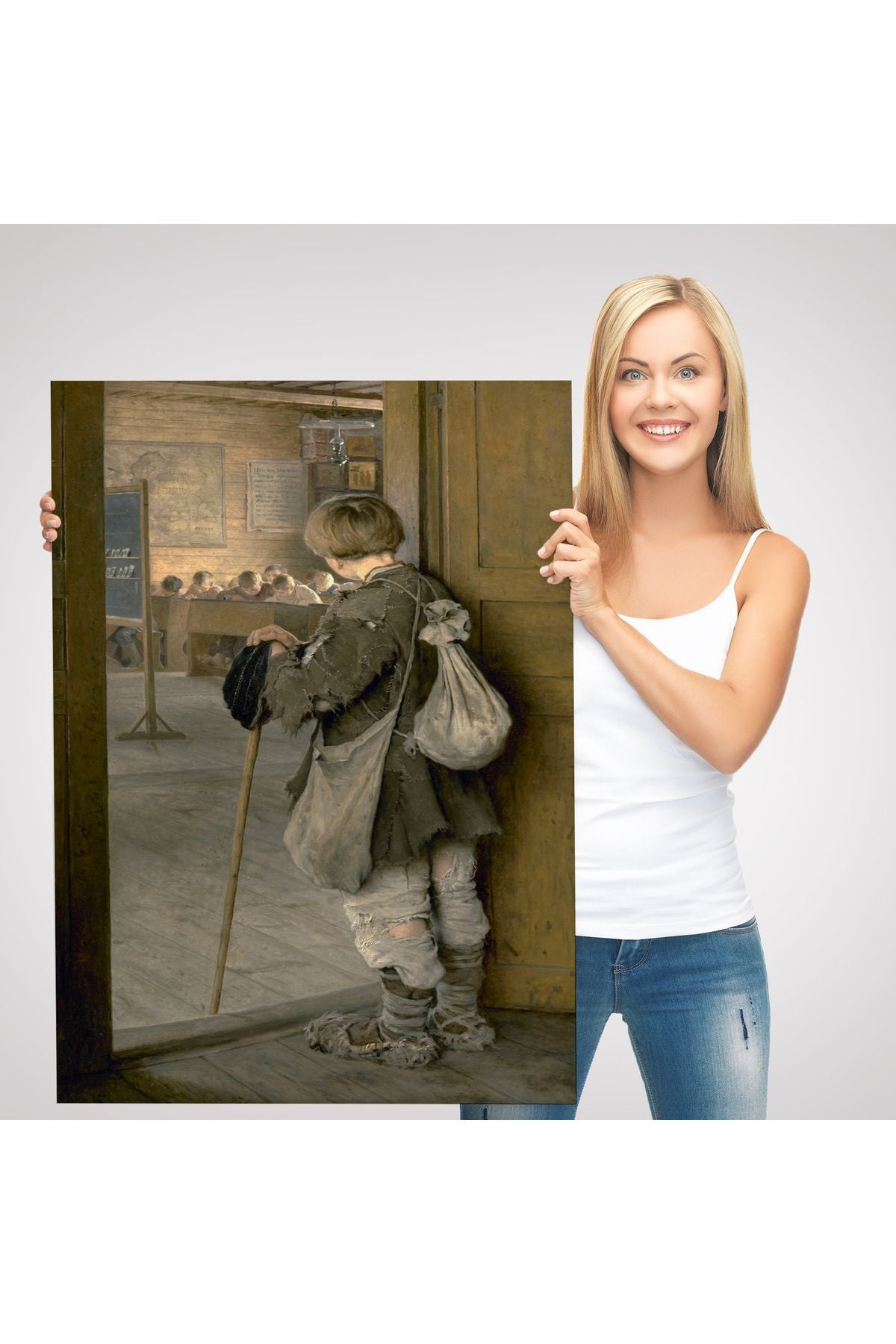 Nikolay Bogdanov Belsky'in Sınıfın Kapıdında Tablosu-6341